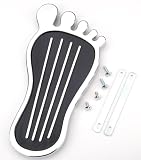 JEGS Foot Shaped Gas Pedal Cover | Fits Accelerator Pedals Up To 2in.Wide | Polished Die-Cast Aluminum With Black Inlay Construction | Optional Matching Floor Dimmer Switch Cover Available Separately