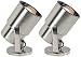 Brushed Steel 8" High Accent Uplight Set of 2