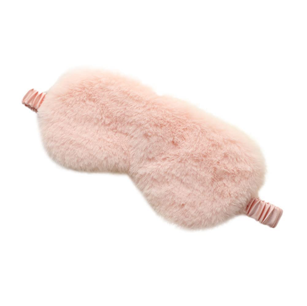 AKOAK1 Pack Plush Sleep Eye Mask, Soft and Comfortable, Breathable Light Blocking Sleep Protector, Suitable for Adults, Children, Birthday Party Gifts (Pale Pinkish Grey)