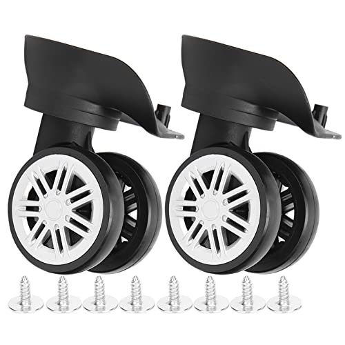 1 Pair Luggage Suitcase Wheels, Outdoor Mutes Double Row Trunk Large Wheel Luggage Wheel Spare Part Universal Wheel Replacement Luggage Suitcase Wheels Suitcase Accessory for Luggage Suitcase Trolley