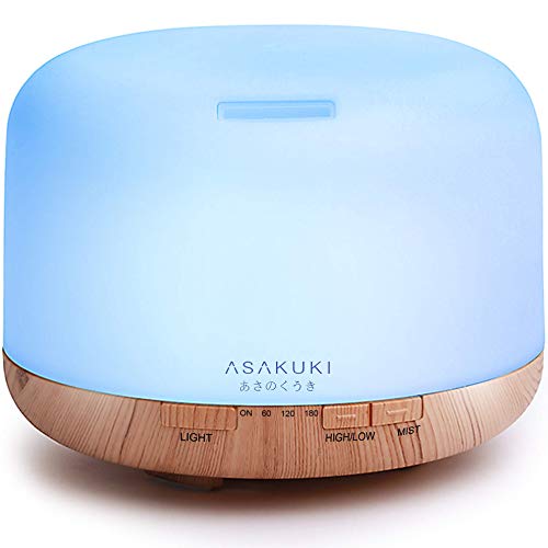 Asakuki Classic 500Ml Essential Oil Diffuser With Fruit Essential Oils Gift Sets Inlcludes Passion Fruit, Strawberry, Guava, Pineapple, Green Apple, Fig #TOP1