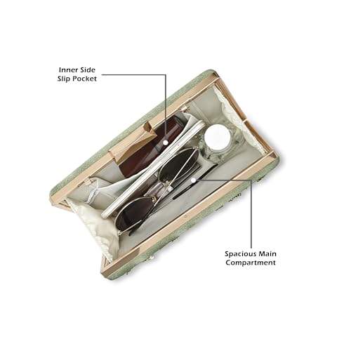 Image of Lavie Signature Women's Ogden Embroyidery Handle Framed Clutch|Ladies Purse |Gift For Women