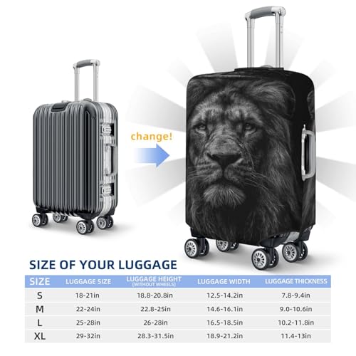 Majestic Lion With A Crown Elastic Travel Luggage Covers Dustproof Scratch-Resistant Suitcase Protector Fit 22-24 Inch4