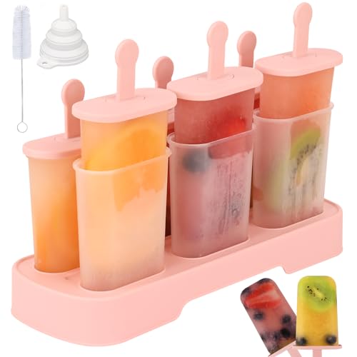 WMKGG Popsicles Molds Set, 6 PCS Ice Pop Mold,Homemade Ice Cream ...