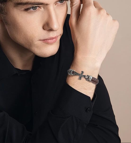 Pulsera con Cruz de Jesús para Hombre miniatura 3