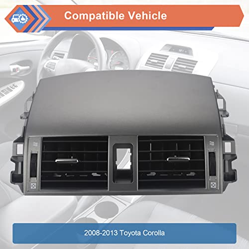 Upgrade Adjustable Air Volume Center Dash A/C Outlet Air Vent Panel With Hand Wheels Compatible With 2008-2013 Toyota Corolla, Replace#55670-02160 55663-02060 #TOP2