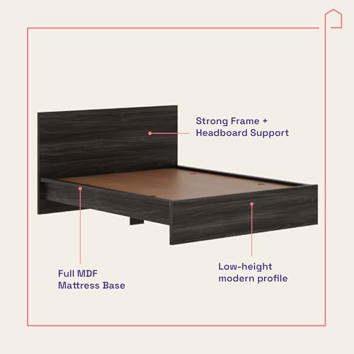 Image of Wakefit Bed | 3 Yr Warranty | Bed Queen Size, Non-Storage, Sturdy Construction, Density: 680-750 kg /m, Termite & Borer Resistant, Fits Mattresses Up to 8 inches (Centaur 78 x 60 - Wyoming Maple)