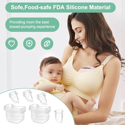 Image of Duckbill Valve Silicone Diaphragm 6pcs Suitable for MomMed /TSRETE S21 /S18 /S19 Wearable Breast Pump Replacement Parts Accessories