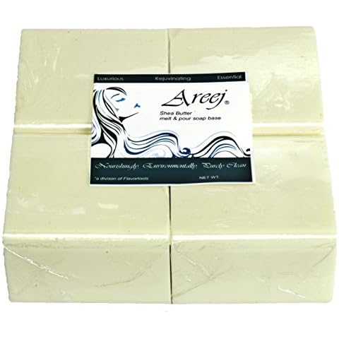 Areej Hypo-Allergenic Biodegradable Shea Butter Soap Base made with 100% Pure Natural Glycerin - 2 Pounds Cover