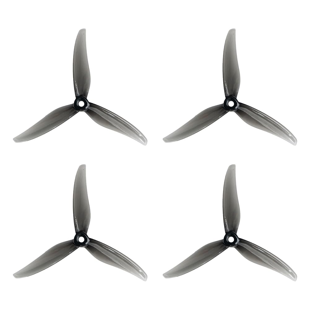 Faeymth 4 Piezas 5131.0 Hélice de 3 Palas de 5 Pulgadas para RC Drone FPV Racing Compatible con Motores 2207 2306 Gris