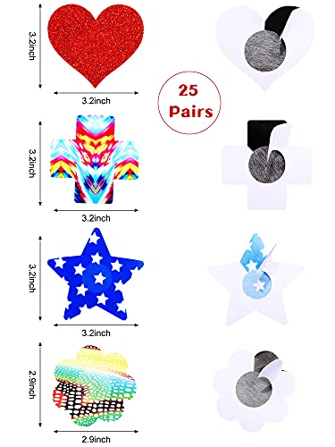 WILLBOND Glitters Nipple Cover Pasties Disposable Nipple Covers No Show Satin Breast Stickers Self Adhesive Pasties for Women2
