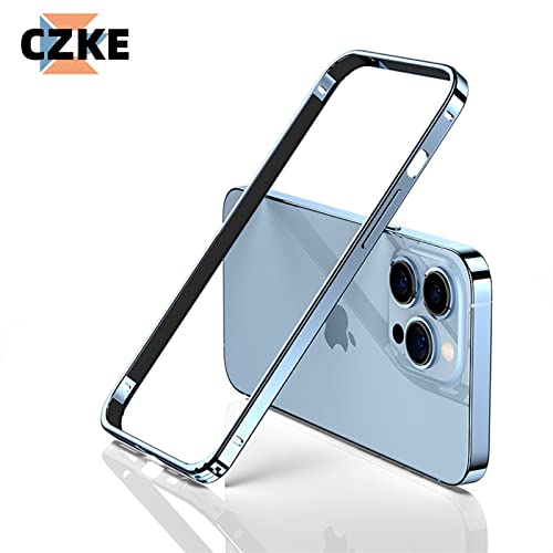 Bumper métallique iPhone 12 bleu paraurti de protection antichoc en métal
