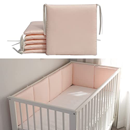 Image of 6 Piece Breathable Mesh Crib_Bedding Set for Boys Girls, Quilted Soft Cotton Crib_Liner for Crash Prevention, Boys and Girls Crib_Bedding, Crash Resistant, Kids Bed Bumper _bologe
