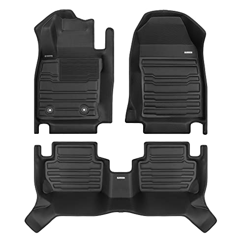 TuxMat - for Ford EcoSport 2018-2023 Models - Custom Car Mats - Maximum Coverage, All Weather, Laser Measured - This Full Set Includes 1st and 2nd Rows