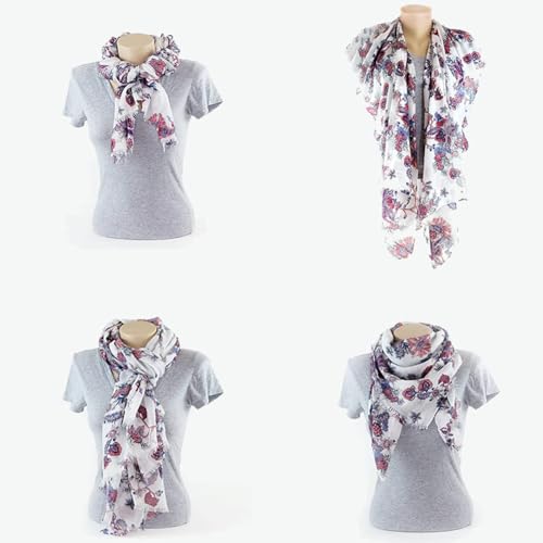 Women's Long Thin Scarf Solid Color Soft Jersey Turban Head Wrap Scarf2