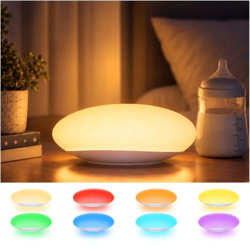 Luz Nocturna Infantil 2000mAh, Silicona, 8 Colores, Regulable, Temporizador