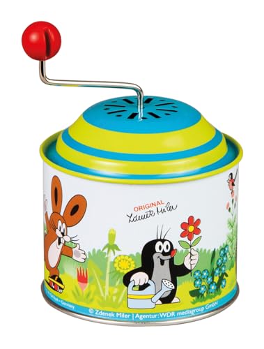 Lena tin Toys 52768 - Musikdrehdose Der kleine Maulwurf, Musikdose ca. 10,5...