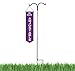 Ashman Black Shepherd Hook 65 Inch, 1/2 Inch Diameter, Super Strong, Rust Resistant Steel Hook For Hanging Plant Baskets, Bird Feeders, Lanterns, Solar Lights, Mason Jars, Use at Weddings & More
