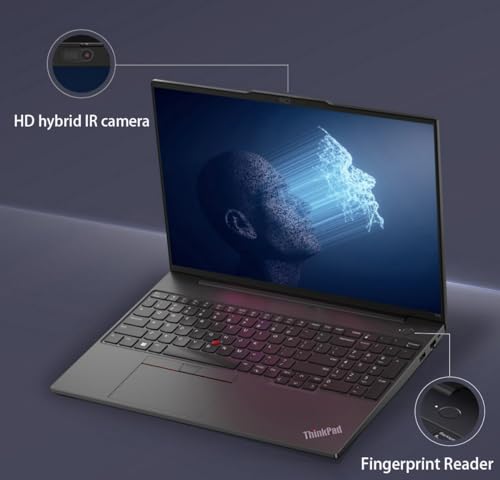 Image of Lenovo ThinkPad E16 Gen 2 Business Laptop (16 inch FHD+ Anti-Glare, Intel Core Ultra 5 125U (> i7-1355U), 16GB DDR5 RAM, 512GB SSD), Fingerprint Reader, Backlit, Webcam, Ethernet, Win 11 Pro, AI PC, Black