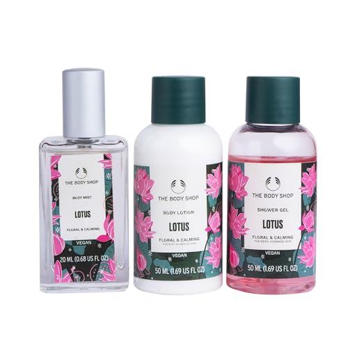 Image of The Body Shop Lotus Shower Gel, Body Lotion & Body Mist Gift Set
