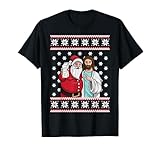 Photo Gallery pizza lovers santa & jesus jingle bros funny christmas maglietta Photo Gallery pizza lovers santa & jesus jingle bros funny christmas maglietta