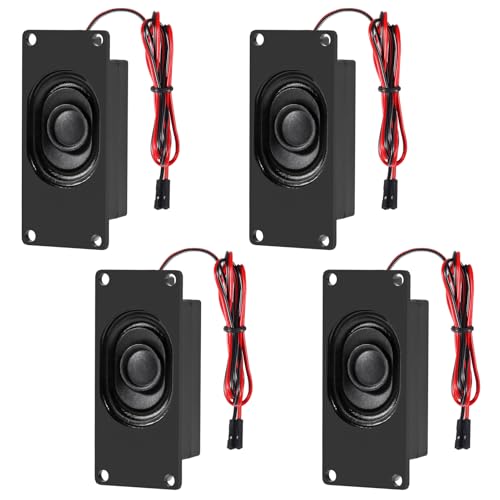 4pcs Mini Speaker 3w 8ohm Loundspeaker 8 Ohm 3 Watt Micro Speaker with 2.54mm Dupont Interface for Arduino Electronical Projects