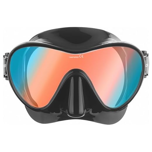 CRESSI F1 - Rahmenlose Maske F1 oder Combo Set Rahmenlose Maske + Schnorchel Dry zum Tauchen und Schnorcheln, Einheitsgröße, Unisex - Schwarz/Blau Ultravision Linse