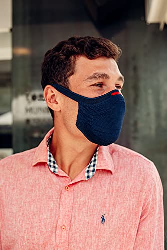 Máscara Fiber Knit Sport (G, AZUL MARINHO)