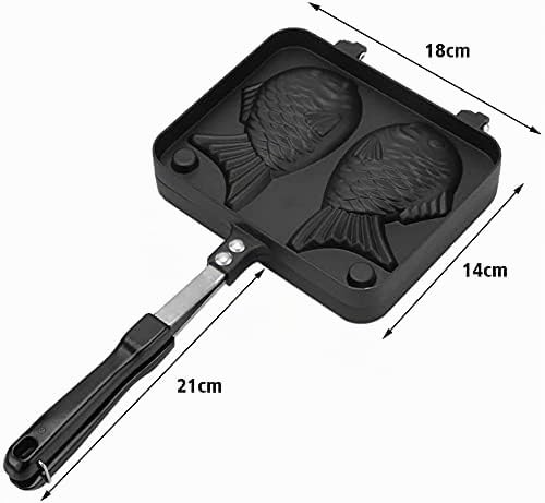 Miniatura 7 de Gofrera, Fabricante De La Galleta Antiadherente Hornada De La Torta De La Cacerola De La Hornada De La Aleación De Aluminio Con El Molde De La Forma De Los Pescados De 2 Caras