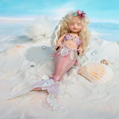 Muñeca bebé de silicona platino 10 pulgadas realista miniatura 3