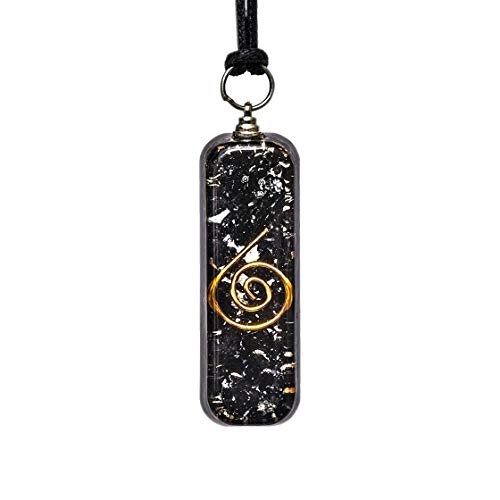 Black Tourmaline Pendant pipe Crystal Healing stone pendant Fashion Jewelry Gift Crystal Healing Pendant Necklace for Women - Orgonite Pendant Necklace for Men