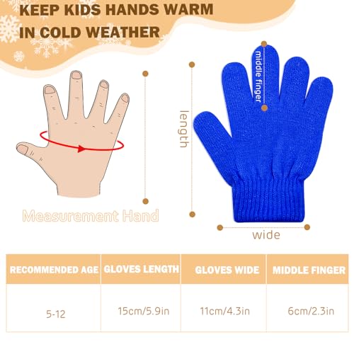 Image of ONESING 6 Pair Baby Gloves Toddler Gloves Toddler Winter Gloves Kids Gloves Winter Stretchy Knit Gloves for Kids Boys Girls