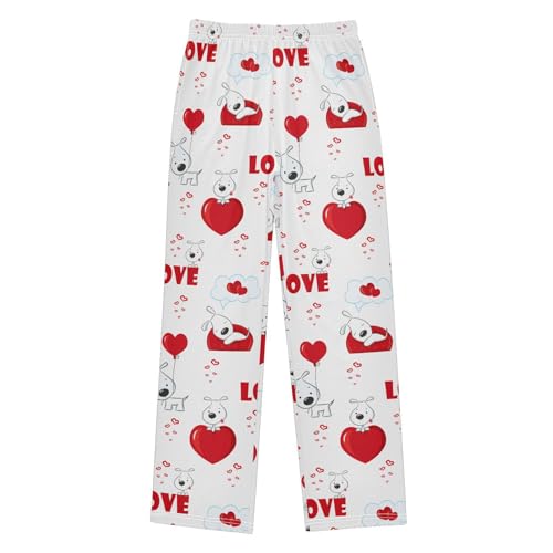 ZZKKO Dogs and Hearts Boys Pants for Kids Jogger Pants with Pockets S-XL