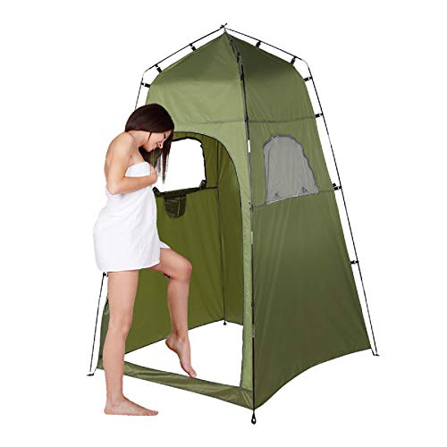 SOONHUA - Tienda de campaña para ducha de privacidad, portátil, para exteriores, camping, refugio de playa, inodoro, privacidad para cambiador, 120 x 120 x 195 cm