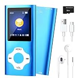 Mp3 Player with 32GB TF Card,MP3 Music Player with Bluetooth 5.0,FM Radio,Earphone, Portable HiFi Mu