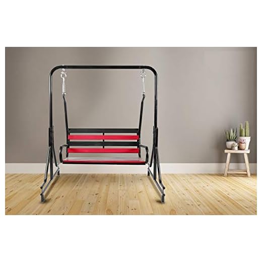 Kaushalendra Swing Indoor Outdoor Jhula for Home with Stand 300 kg Capacity (Iron Swing)
