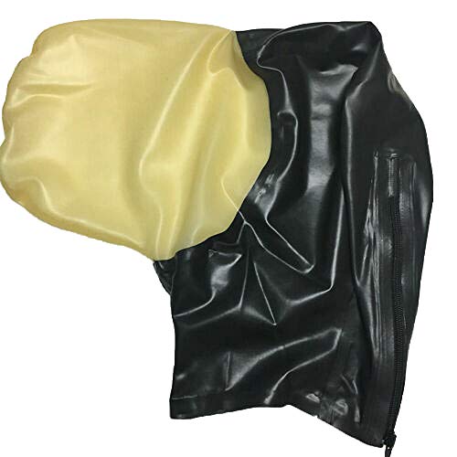 Latex Hood with Sealed Breathing Bag for Experience Suffocation Rubber Mask (L)