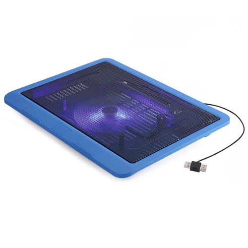 Base para portátil con ventilador silencioso y LED azul miniatura 3