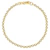 Ritastephens 10k Yellow Gold Rolo Foot Ankle Chain Anklet, Bracelet, or Necklace