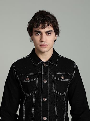 Image of INKD Men's Standard Length Cotton Blend Stretch Stylish Denim Jacket | Denim Jacket for Man | Men's Jackets