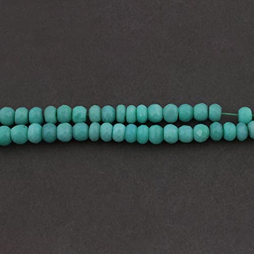 Perles rondelles chalcédoine verte naturelle facettée 5mm 6mm 7mm 8mm fil 17" LKBEADS SB3282