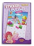 Activity Books Sticker Puzzle Book with 4 Puzzles and 2 Coloring Pages (Fairy Land)
