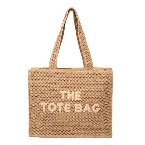 Bolso tote tejido para mujer, grande, playa