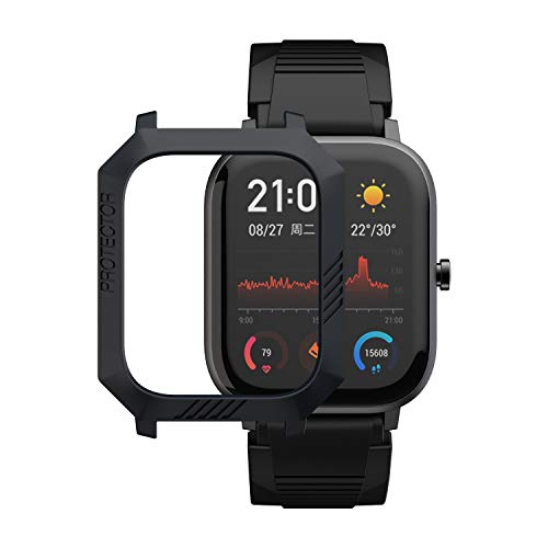 SIKAI Bumper Case Cover for Amazfit GTS Anti-Scratch Lightweight Shockproof Screen Protector for Huami Amazfit GTS Smart Watch (Black)