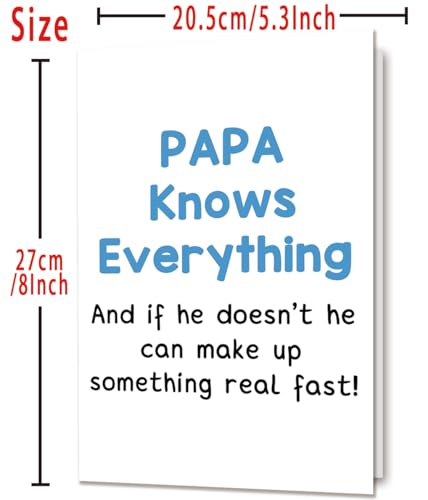 OJsensai Comfort Fathers Day Card, Father's Day Card from Daughter Son Kids girl boy, Papa Fathers Day Card, Gift for Dad Who Wants Nothing