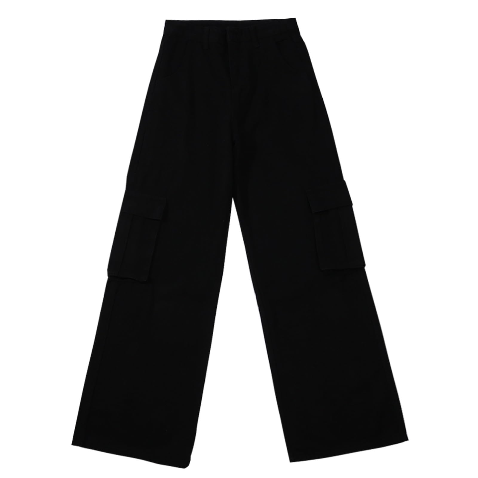 Generico Jeans Baggy Uomo Flared Invernali Bootcut Y2K Loose Pantaloni Zampa Larghi Cargo Slim Fit Jins Moto Strappati Elefante Salopette