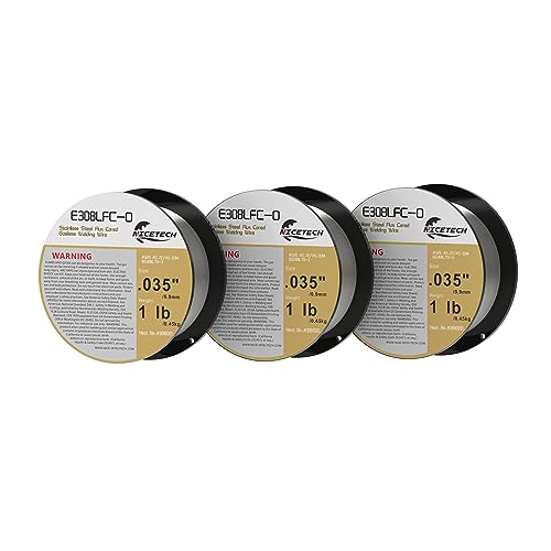 Gasless Flux Cored Welding Wire, Stainless Steel, E308LFC-O. (3PK, .035