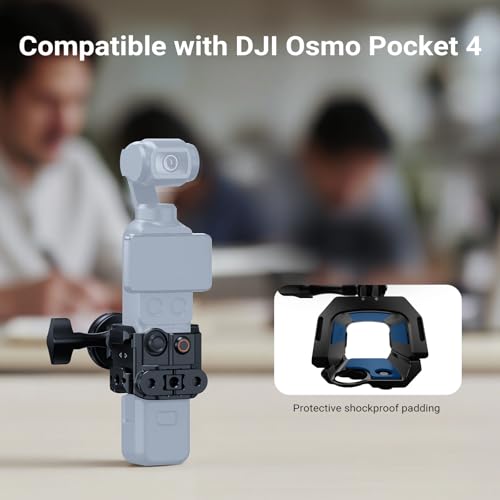 Image of NEEWER Gimbal Camera Cage Compatible with DJI Osmo Pocket 4P (4 Pro), Pocket 4, Xtra Muse, Protective Action Camera Video Rig, Cold Shoe Mount Photography Accessories, No Assembly Needed, AC069