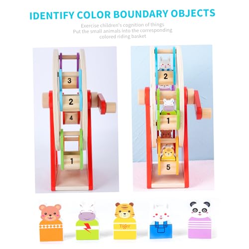 Grande Roue de Carnaval jouets en bois animaux robustes - 6