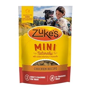 Zuke’s Mini Naturals Dog Training Treats for Dogs, Pet Treats Made with Real Chicken, 16 oz